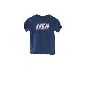 Nike Football‎ Navy USA Cotton Tee Kids Sz M